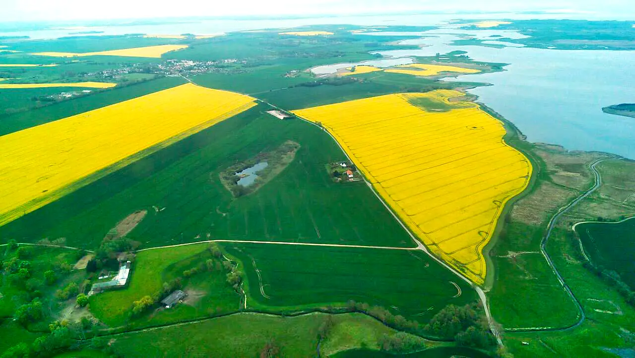 Luftaufnahme der Ferienwohnung in Gingst auf der Insel Rügen